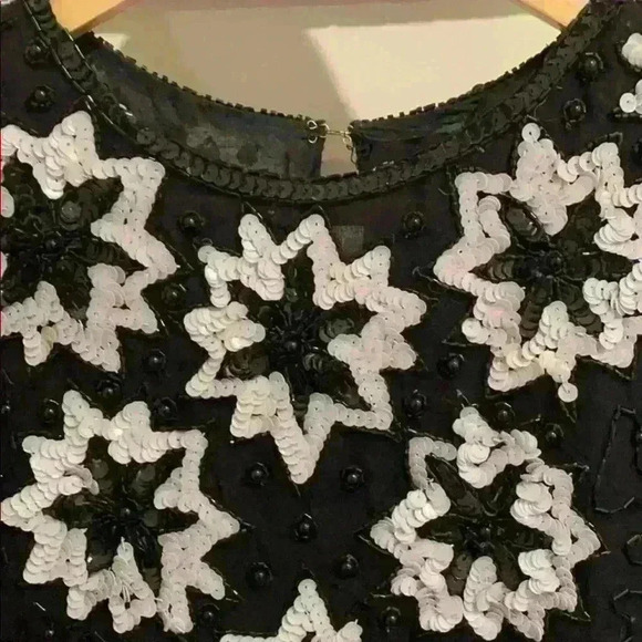 Vintage Jean for Joseph Le Bon silk beaded top, Lg - Picture 7 of 10